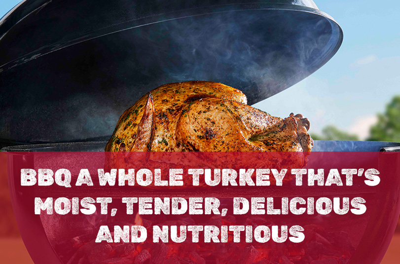 BBQ a Whole Turkey that's moist, tender, delicious and nutritious